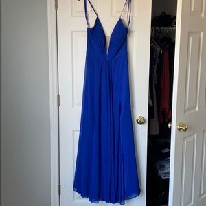 Royal Blue Evening Gown with Strappy Back